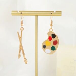 Art Inspired Paint Set Gold Earrings